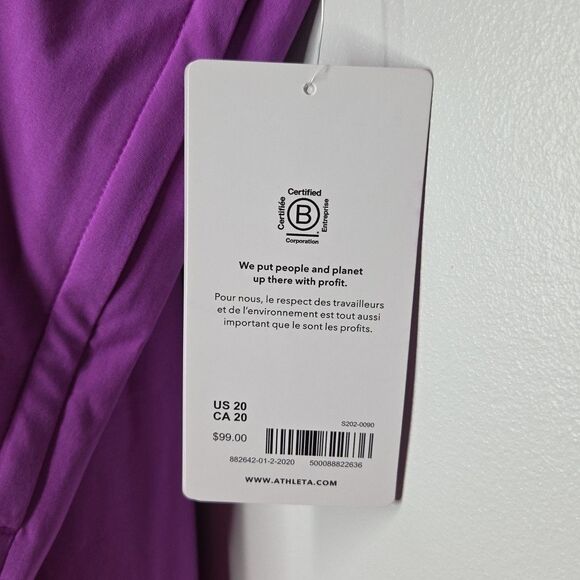 NWT ATHLETA Brooklyn Height Vienna Slim Pant Sz 20 Jazzy Purple #882642-01-2020 - Picture 5 of 10